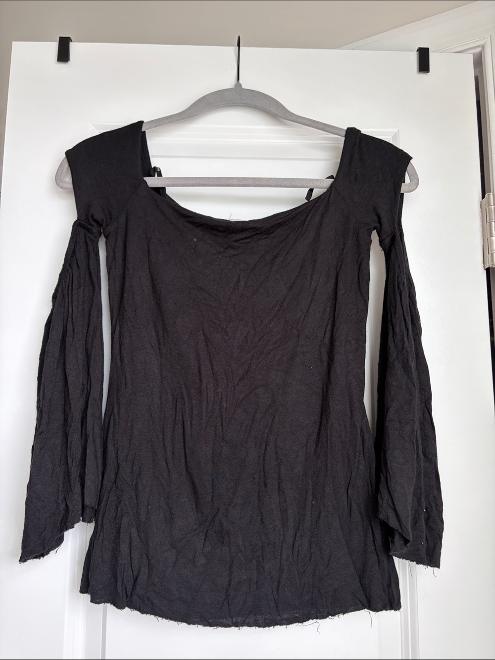 Bailey 44 Black Off-Shoulder Long Sleeve Top